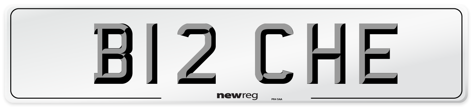 B12 CHE Number Plate from New Reg